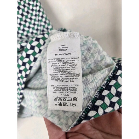 Boden FLORRIE FLORAL JERSEY DRESS Size 12L  MEADOW GREEN ABSTRACT DIAMOND - Picture 10 of 12